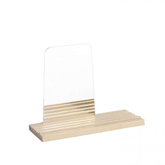 MIRROR STRIA W/TRAY NATURAL MIRROR STRIA W/TRAY NATURAL
