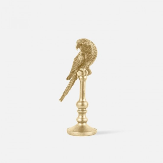 Statue Parrot Polyresin Gold