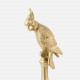 Statue Cockatoo Polyresin Gold Small
