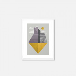 Grand Canyon slice - Small, Framed with White