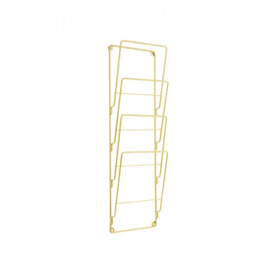 Magazine Rack Steel Wire Gold Plated - CR120GD