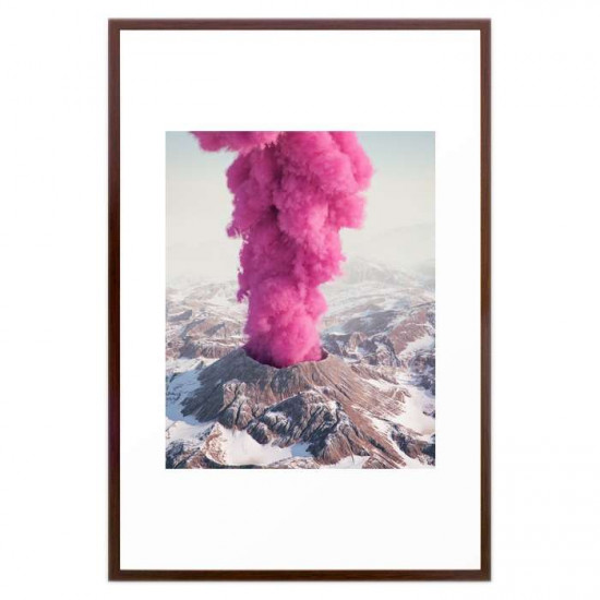 Pink Eruption - X-Large, Framed with Natural Ash