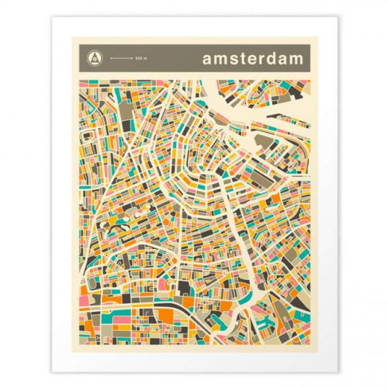 Austin map turquoise - Canvas Medium [In-Stock]