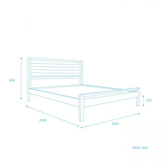 Double Dip Bed, Oak Double Dip Bed, Oak