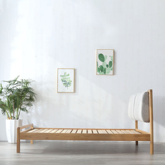 Double Dip Bed - With Cushion, Walnut Double Dip Bed - With Cushion, Walnut