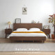NADINE Natural Walnut Bed Frame II, L159/189 NADINE Natural Walnut Bed Frame II, L159/189