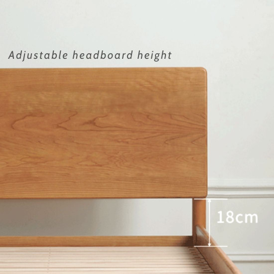 NADINE Natural Walnut Bed Frame II, L159/189 NADINE Natural Walnut Bed Frame II, L159/189