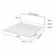 NADINE Natural Walnut Bed Frame II, L159/189 NADINE Natural Walnut Bed Frame II, L159/189