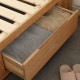 DOLCH Bed Frame with Drawers, Walnut L150 / L180