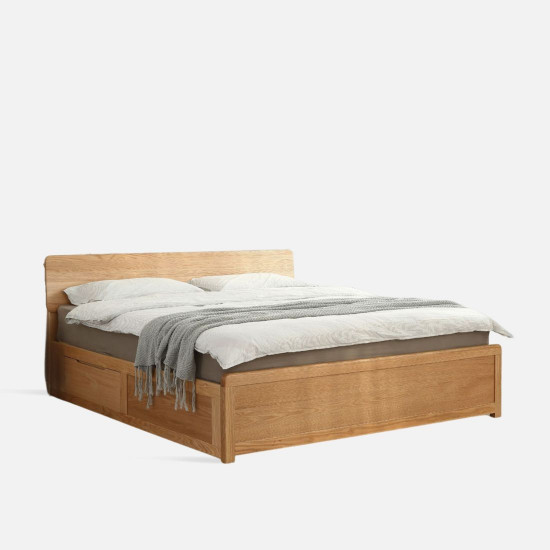 DOLCH Bed Frame with Drawers, Walnut L150 / L180 DOLCH Bed Frame with Drawers, Walnut L150 / L180
