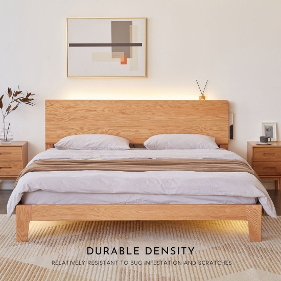 DOLCH Bed Frame L120 / L140 / L150 / L180(with socket), Natural Oak DOLCH Bed Frame L120 / L140 / L150 / L180(with socket), Natural Oak