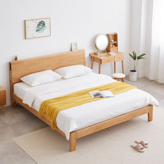 DOLCH Bed Frame L120 / L140 / L150 / L180(with socket), Natural Oak DOLCH Bed Frame L120 / L140 / L150 / L180(with socket), Natural Oak