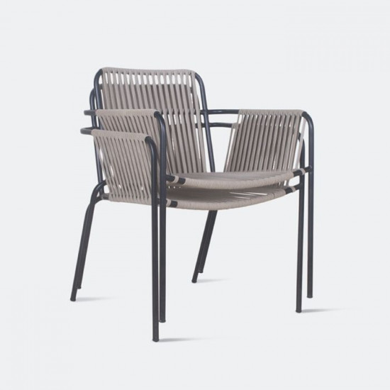 REMIX Stackable Outdoor Chair, Grey