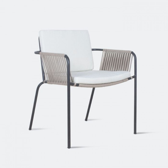 REMIX Stackable Outdoor Chair, Grey
