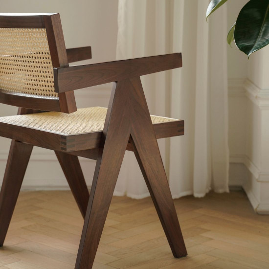 NADINE Lounge Chair, Natural Walnut
