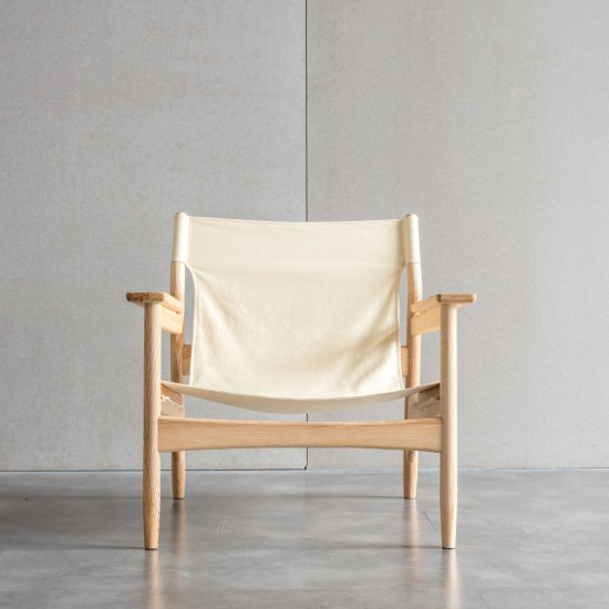 ONE FLAT Lounge Chair, Walnut Brown