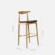 [SALE] Elbow Round Bar Stool, W47, Walnut