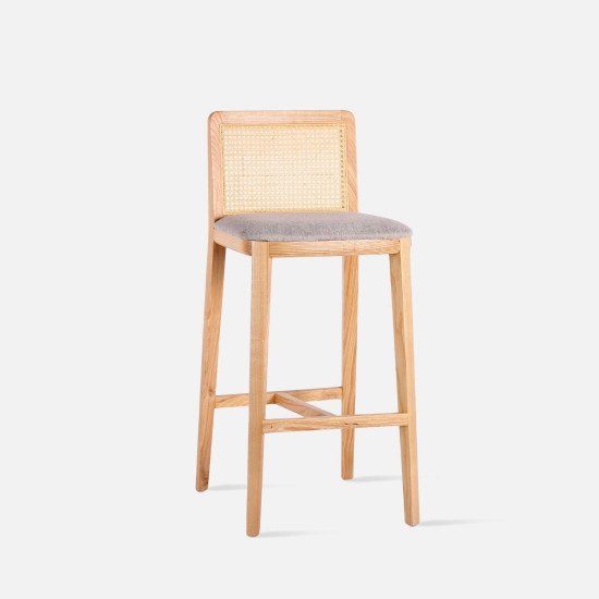 Willow Rattan Bar Stool With Back Dc14101, Rattan Bar Stools With Backs
