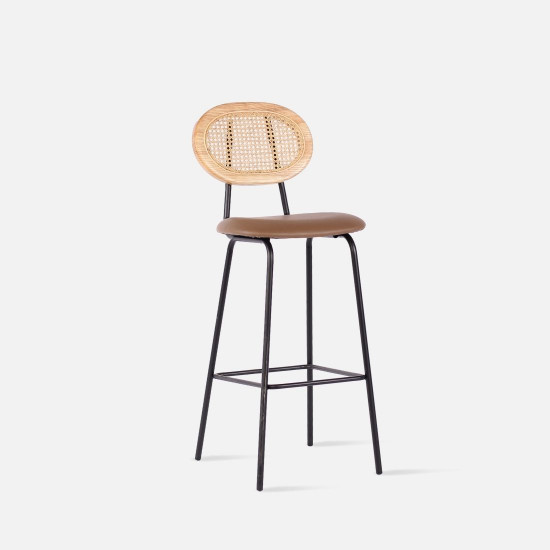 Willow Rattan Bar Steel Stool