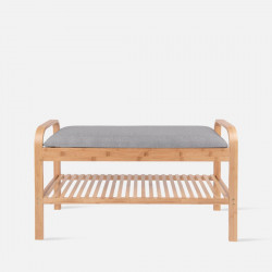 Bench Arch bamboo with shelf [Stockx3]