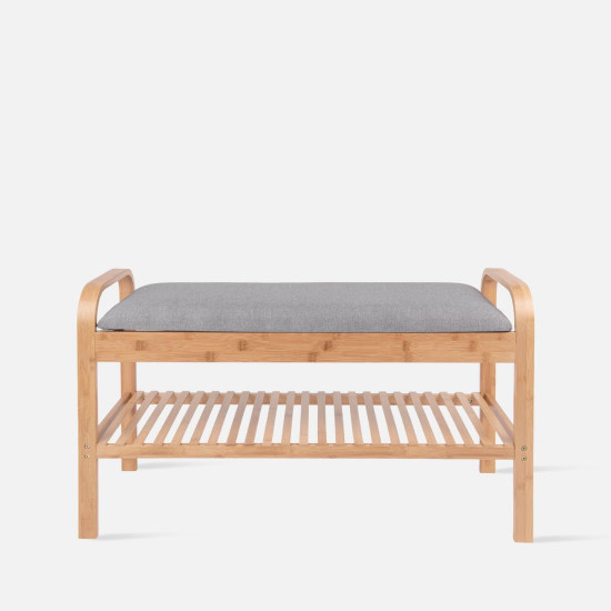 Bench Arch bamboo with shelf [Stockx3]
