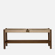 Unite Bench with rope weave, W110, Walnut