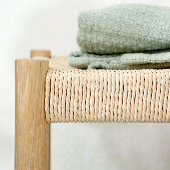 Unite Bench with rope weave, W110, Oak Unite Bench with rope weave, W110, Oak