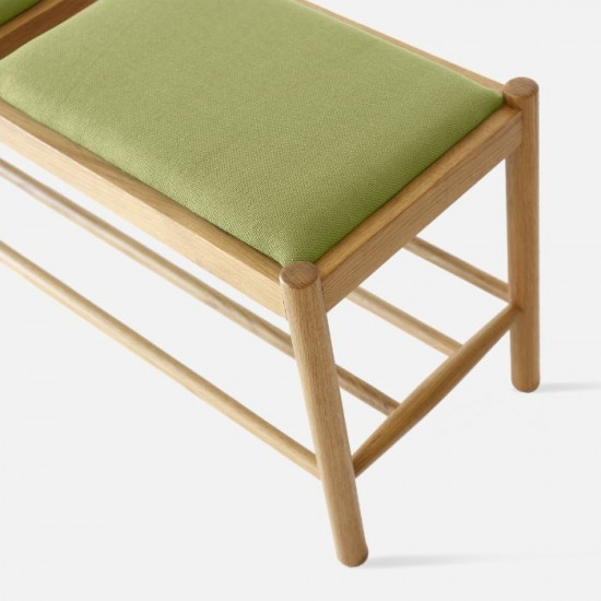 Unite Bench with Fabric W110 Walnut Green Unite Bench with Fabric W110 Walnut Green