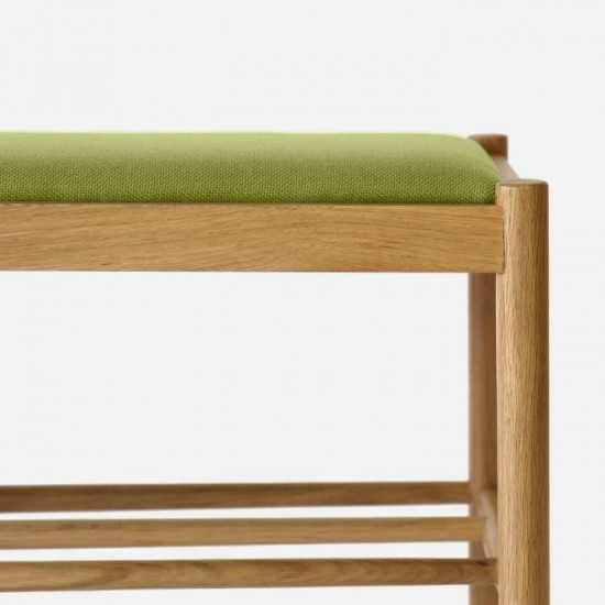 Unite Bench with Fabric W110 Walnut Green
