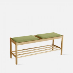 Unite Bench with Fabric, W110 Oak