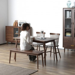 DANDY Bench L115/135, Natural Walnut