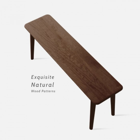 NADINE Bench L120, Natural Walnut [in-stock]