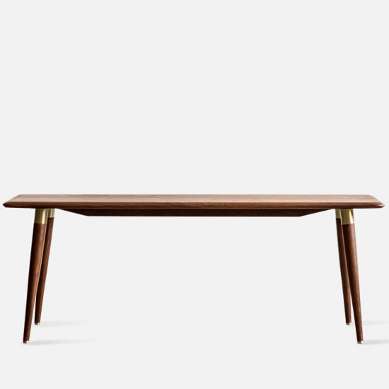 DANDY Bench with Brass, L120 Natural Walnut DANDY Bench with Brass, L120 Natural Walnut
