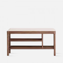 Bench with Shoe Shelf L90, Walnut