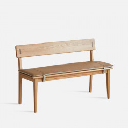 ELGIN Bench with back with cushion, L120, double side cushion [Last one Display]