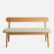ASAMI Bench with back, L120 [Last One Display]