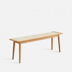 ELGIN rattan Bench, L120