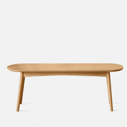 Curve Wooden Bench L120