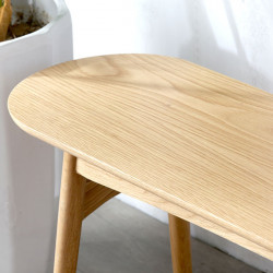 Curve Wooden Bench L120