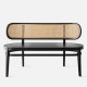 Vintage Rattan Bench, Natural ash Vintage Rattan Bench, Natural ash