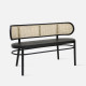 Vintage Rattan Bench, Natural ash Vintage Rattan Bench, Natural ash