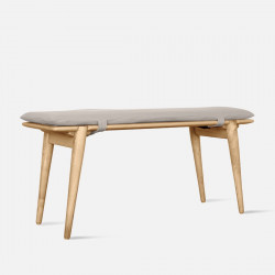 SEN Minimal Bench, Natural Ash, Light Grey Seat Pad