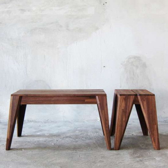 Piece Bench - Walnut Piece Bench - Walnut