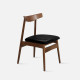 [Sale] Curve Chair Dark Walnut with black cushion