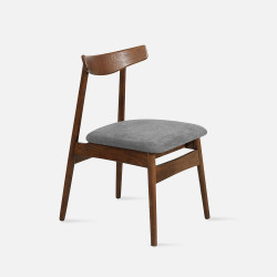 [Sale] Curve Chair W45 Walnut Brown with Dark Grey [In-stock]