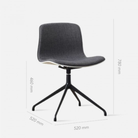 L Shape with stainless Steel Legs, Light Grey Fabric 