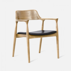 Hiroshima Armchair, W62, Oak 