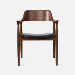 Hiroshima Armchair, W62, Walnut [Sale]