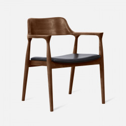 Hiroshima Armchair, W62, Walnut [Sale]