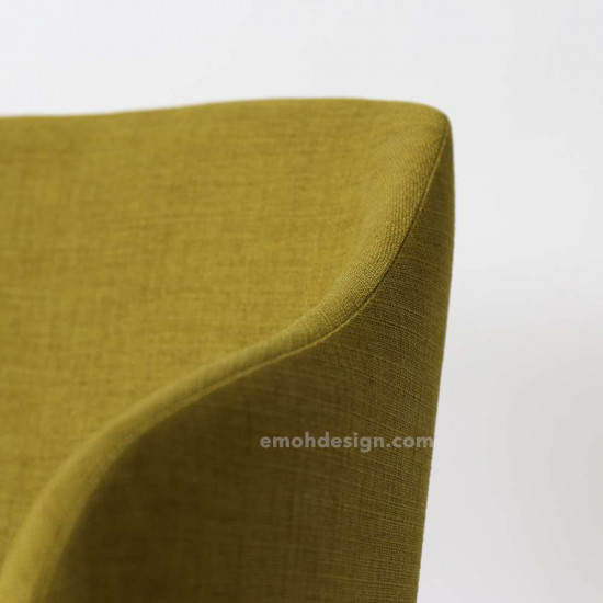 Fin Chair, W56, Steel Blue with Walnut Brown Fin Chair, W56, Steel Blue with Walnut Brown